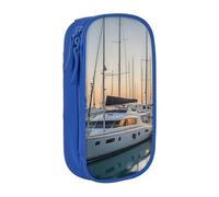 WOmeng Bolsa práctica para lápices con estampado de club de yate de golf, suministros escolares, bolígrafos, lápices, accesorios de arte, varias ocasiones, Blue, Talla única, Bolsillo para el paquete