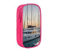 WOmeng Bolsa práctica para lápices con estampado de club de yate de golf, suministros escolares, bolígrafos, lápices, accesorios de arte, varias ocasiones, Pink, Talla única, Bolsillo para el paquete