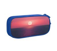 WOmeng Bright Moon at Sea - Estuche de papelería para lápices, escuela, universidad, oficina, bolígrafos, ceras, arte, suministros escolares, Blue, Talla única, Juego de mochila escolar