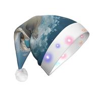 WOmeng Divertido sombrero de Navidad con estampado de delfín para adultos, accesorio brillante para Navidad, Año Nuevo, celebraciones, reuniones