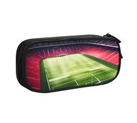 WOmeng Estadio Fútbol Satdium Field Light Night Print Lápiz Papelería Bolsa Escuela Universidad Oficina Bolsa Bolígrafos Crayones Arte Suministros Escolares, Black, Talla única, Juego de mochila