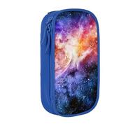 WOmeng Estuche práctico con estampado de galaxia en el universo, suministros escolares, bolígrafos, lápices, accesorios de arte, varias ocasiones, Blue, Talla única, Bolsillo para el paquete