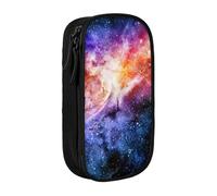 WOmeng Estuche práctico con estampado de galaxia en el universo, suministros escolares, bolígrafos, lápices, accesorios de arte, varias ocasiones, Black, Talla única, Bolsillo para el paquete