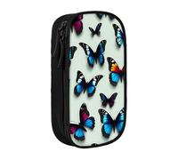 WOmeng Estuche práctico con estampado de mariposa y violonchelo, suministros escolares, bolígrafos, lápices, accesorios de arte, varias ocasiones, Black, Talla única, Bolsillo para el paquete