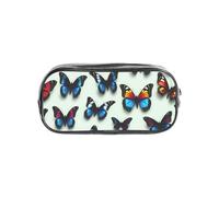 Womeng Estuche transparente con estampado de mariposas y violonchelo para niños y niñas, organizador de artículos de papelería transparente