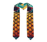 WOmeng Gafas de sol con diseño de piña, color arena y playa, Esquina afilada, Talla única