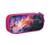 WOmeng Galaxy in The Universe - Bolsa de papelería para lápices, escuela, universidad, oficina, bolígrafos, ceras, arte, suministros escolares, Pink, Talla única, Juego de mochila escolar
