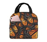 WOmeng Heaps of Orange Monarch Butterflies - Bolsa térmica funcional con estampado de mariposas monarca, a la moda, adecuada para niños y adultos, actividades al aire libre