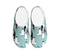 WOmeng Pantuflas de TPR con estampado de pingüinos lindos para adultos, suaves, para interiores, casa, primavera, viajes, hogar, calzado cómodo