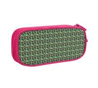 WOmeng Tucanes - Bolsa de papelería con estampado de hojas de loro, palmera, para escuela, universidad, oficina, bolígrafos, ceras, suministros escolares, Pink, Talla única, Juego de mochila escolar