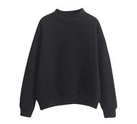 Women's 2026 Fall Mockneck Sweatshirt Solid Color Pull Over Top with Soft Fabric and Comfortable Fit