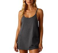 Women's 3 Piece Pajama Sets Long Cami Nightgown with Pockets Camisole Tank Top and Shorts Sleepwear Loungewear Soft Cotton Blend Summer Lounge Set Casual Home