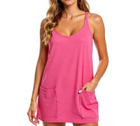 Women's 3 Piece Pajama Sets Long Cami Nightgown with Pockets Camisole Tank Top and Shorts Sleepwear Loungewear Soft Cotton Blend Summer Lounge Set Casual Home