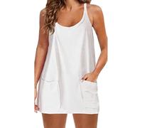 Women's 3 Piece Pajama Sets Long Cami Nightgown with Pockets Camisole Tank Top and Shorts Sleepwear Loungewear Soft Cotton Blend Summer Lounge Set Casual Home