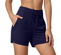 Women's 5" Swim Board Shorts High Waisted Quick Dry Swimsuit Swimming Bottoms, Quick Dry High Waisted Swimsuit with Pockets