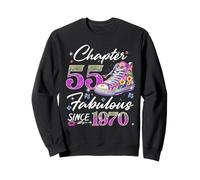 Women's 55th Birthday Floral Made in 1970 Gifts 55 Years Old Sudadera