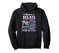 Womens 76th Birthday Floral Made in 1949 Gifts 76 Years Old Sudadera con Capucha