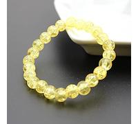 Women's 8mm 10mm Cracked Quartz Crystal Beaded Round Glass Beads Stretch Bracelet Bangle Bracelets Women Girl Charm Wrap Jewelry-HTBH8M8 Yellow