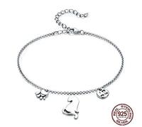 Women's 925,Cute Personality Cat Animal,Ladies Fashion Wrist Wear European and American Jewelry,Jewellery Sets