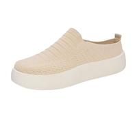Women's Air Cushion Slip-On Walking Shoes,Support Shoes for Elderly Women，Orthopedic Diabetic Wide Fit Shoe with Arch Support,Breathable Knit Casual Comfort Outdoor Trainers for Swollen Feet