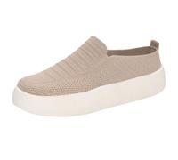 Women's Air Cushion Slip-On Walking Shoes,Support Shoes for Elderly Women，Orthopedic Diabetic Wide Fit Shoe with Arch Support,Breathable Knit Casual Comfort Outdoor Trainers for Swollen Feet