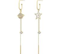 Women's Asymmetric Celestial Star&Moon Earrings Dreamy Universe Inspired Gift for Party Date Night Ethereal Style Jewelry Fringe Tassel Earrings