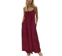 Womens Backless Cami Dresses Ladies Spaghetti Strap Backless Dress House Dress Fashon Girls Summer Sleeveless Long Cami Lounge Dresses Backless for Indoor Summer Wear