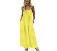 Womens Backless Cami Dresses Ladies Spaghetti Strap Backless Dress House Dress Fashon Girls Summer Sleeveless Long Cami Lounge Dresses Backless for Indoor Summer Wear
