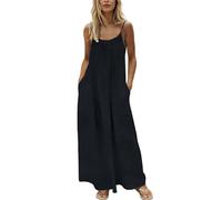 Womens Backless Cami Dresses Ladies Spaghetti Strap Backless Dress House Dress Fashon Girls Summer Sleeveless Long Cami Lounge Dresses Backless for Indoor Summer Wear