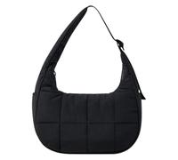 Women's Bag, Crescent Shoulder Bag, Lightweight Puffer Underarm Tote, Soft Nylon Polyester Fabric for Travel, Gym, Outdoor, Daily Use, 9.84x3.94x6.1 Inches Black 1 Piece 290g