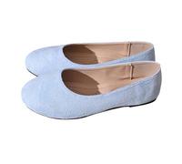 Women's Ballet Flats Casual Round Toe Ladies Stylish Slip On Ballerina Flats Girls Fashionable Solid Color Ballet Pumps Dolly Shoes Womens Comfy Office Driving Flat Shoes Loafers