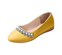 Women's Ballet Flats,Point Toe Slip On Buckle Strap Ladies Ballerina Shoes,Soft Anti-Slip Sole Ballet Pumps for Work Driving Daily Wear,Mary Jane Loafers