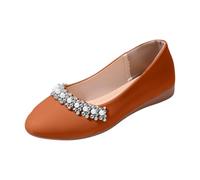 Women's Ballet Flats,Point Toe Slip On Buckle Strap Ladies Ballerina Shoes,Soft Anti-Slip Sole Ballet Pumps for Work Driving Daily Wear,Mary Jane Loafers