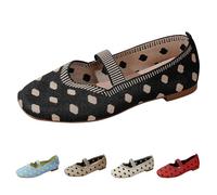Womens Ballet Flats with Arch Support,Women's Orthopedic Slip On Walking Shoes,Breathable Loafers with Non-Slip Soft Sole, Lightweight Mary Jane Flats for All-Day Work & Travel