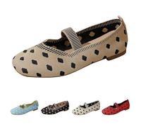 Womens Ballet Flats with Arch Support,Women's Orthopedic Slip On Walking Shoes,Breathable Loafers with Non-Slip Soft Sole, Lightweight Mary Jane Flats for All-Day Work & Travel