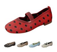 Womens Ballet Flats with Arch Support,Women's Orthopedic Slip On Walking Shoes,Breathable Loafers with Non-Slip Soft Sole, Lightweight Mary Jane Flats for All-Day Work & Travel