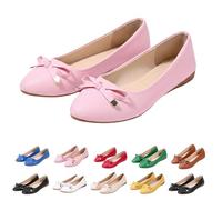 Womens Ballet Flats with Bowknot,Women's Orthopedic Slip On Walking Shoes,Breathable Wide Width Arch Support Loafers with Non-Slip Soft Sole, Lightweight Mary Jane Pumps for All-Day Work & Travel