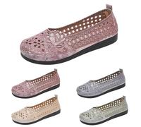 Womens Ballet Flats,Women's Orthopedic Loafers Slip On Walking Shoes,Breathable Wide Width Arch Support Trainers withSoft Sole,Lightweight No Slip Pumps for All-Day Work & Travel