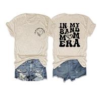 Womens Band Mom T Shirt, Shirt for Mom, Funny Music Lover Casual Crew Neck Short Sleeve tee Summer Tops