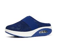 Women's Barefoot Backless Mule Sneakers, Lightweight Breathable Mesh No-Slip Sole with Arch Support, Casual Comfort Beach Sandals & Outdoor Footwear. (Dark Blue,43)