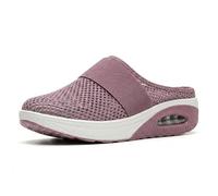 Women's Barefoot Backless Mule Sneakers, Lightweight Breathable Mesh No-Slip Sole with Arch Support, Casual Comfort Beach Sandals & Outdoor Footwear. (Pink,40)