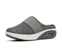 Women's Barefoot Backless Mule Sneakers, Lightweight Breathable Mesh No-Slip Sole with Arch Support, Casual Comfort Beach Sandals & Outdoor Footwear. (Dark Gray,41)