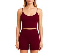 Women's Basic Spaghetti Strap Camisole Top Summer Slim Fit Crop Tank Top Solid Color Sleeveless Undershirt Casual Sexy Crop Top for Daily Wear