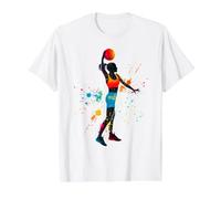 Women's Basketball Player- Girls Basket Ball Camiseta gráfica económica, Hombre, Blanco, M