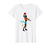 Women's Basketball Player- Girls Basket Ball Camiseta gráfica económica, Mujer, Blanco, XS