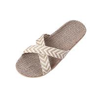 Women's Beach Slippers Women Summer Straw Woven Sliders Casual Slip On House Slippers Outdoor Open Toe Flat Flip-Flops Ladies Beach Pool Travel Flat Sandals Shoes for Women
