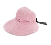 Womens Beach Straw Sun Hats Ladies Ponytail Hole Wide Brim Summer Visor Foldable Hat Sun Protection Packable for Holiday Travel Pool