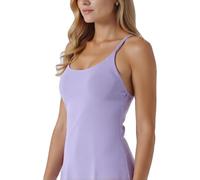 Women's Black Athletic Dress with Built-in Shorts and Removable Pads for Tennis Running Gym Workout Casual Summer Wear with Side Pockets Anti Chafing Slip Dress