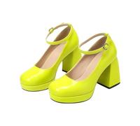 Womens Block Heels Mary Jane Ankle Strap Court Shoes Ladies Comfort Patent Leather Work Pumps Formal Smart Office Strappy Slip On Cushioned Wedding Party Shoes