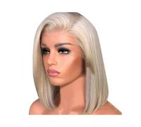 Women's Blonde Lace Front Human Hair Wigs with Baby Hair Short Bob Remy Hair,50% Offer